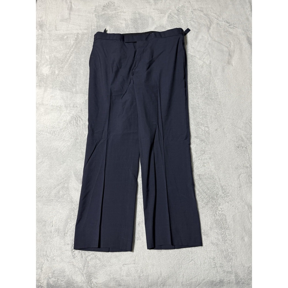Ralph Lauren BLACK LABEL Mens 35 Navy Blue Dress Suit Pants 35x27 *Flaw